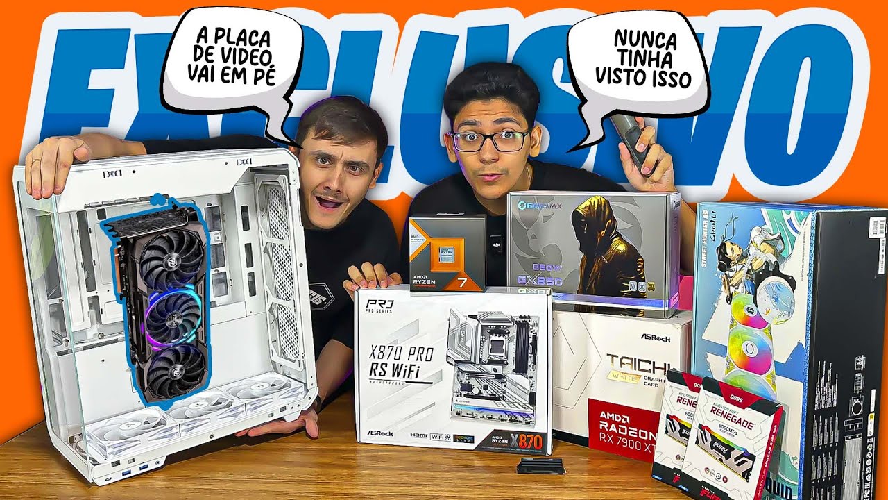 Montamos o Melhor  PC GAMER  AMD no NOVO Gabinete Xuttle l Ryzen 7 7800X3D  + RX 7900XTX