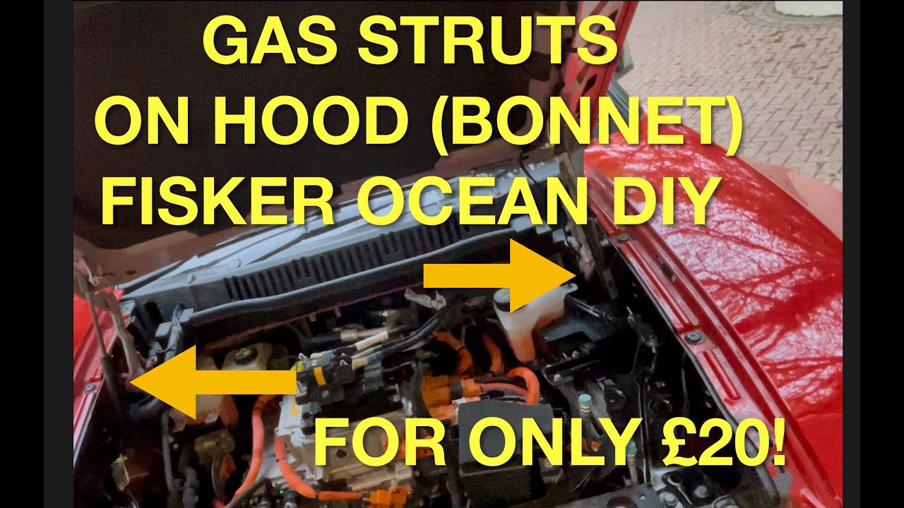 Gas struts on Hood / Bonnet on Fisker Ocean - Only &pound;20 / $27 DIY