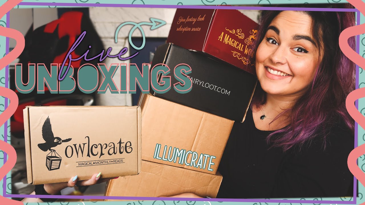 FIVE UNBOXINGS // June & July Illlumicrate + July Fairyloot, Abraxos & Owlcrate // 2021