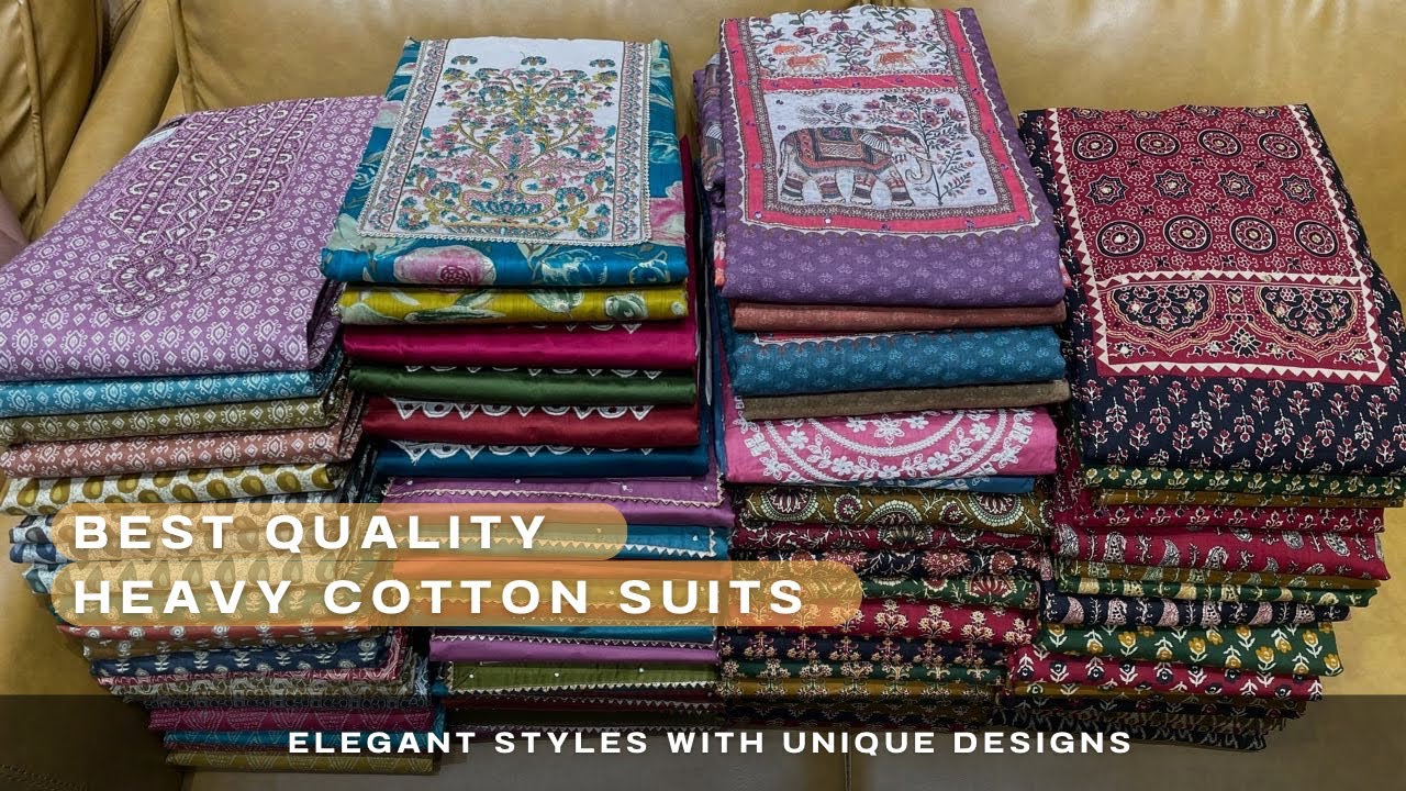 Heavy Cotton suits Full length | Ahmedabad Ajrak Cotton | Wholesale Dress Material