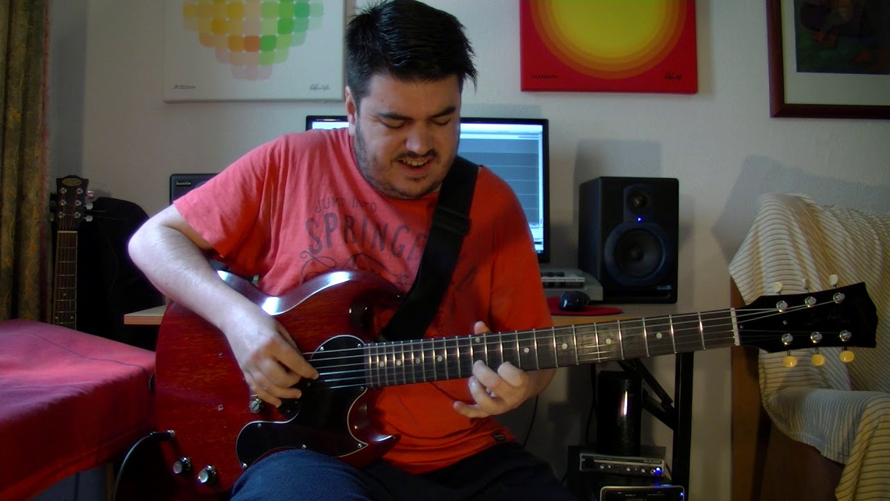 Practicing Mike Oldfield's melodies with my 1963 Gibson Les Paul Junior