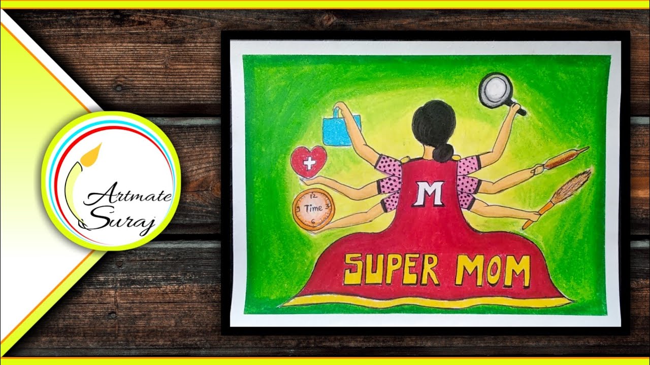 How to draw Mother's day drawing|Happy Mother's day drawing easy|Mothers day special drawing