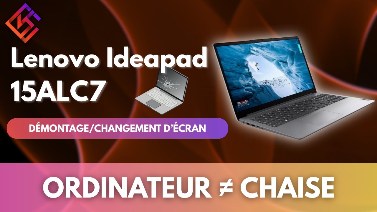 Lenovo Ideapad Slim 1 15ALC7 - Démontage et changement d'écran