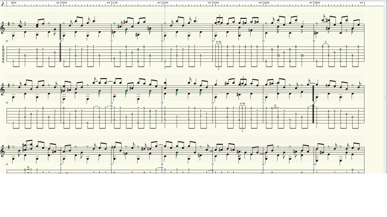Chimes blues  Dixieland Jazz fingerstyle Guitar tab arr.