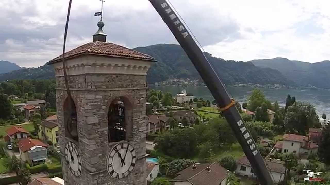 Restauro e montaggio campane chiesa di San Cristoforo - Caslano - Drone Pixaround