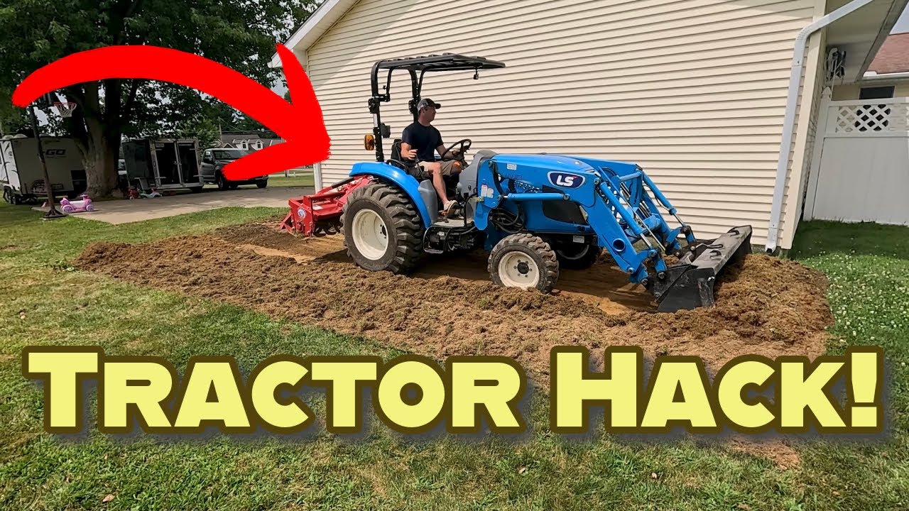 Tractor and Tiller Combo for Faster Concrete Prep!