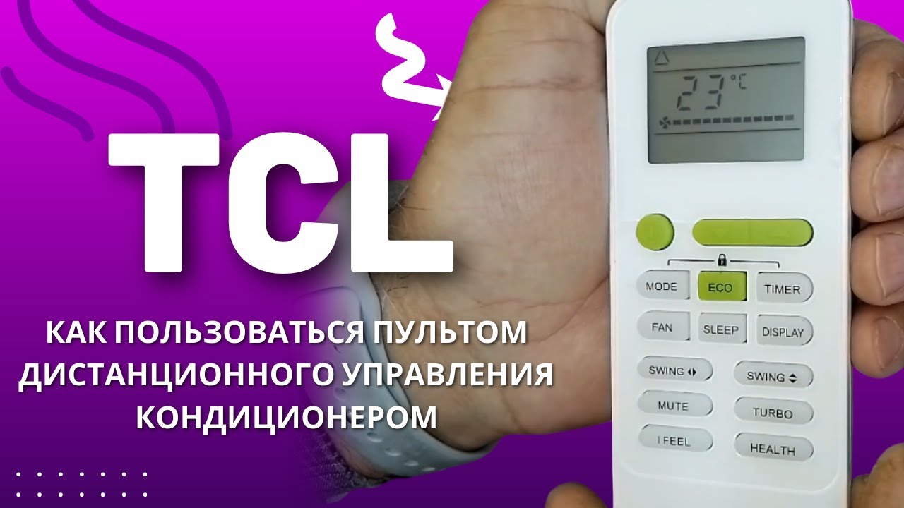 TCL кондиционер как пользоваться пультом дистанционного управления
