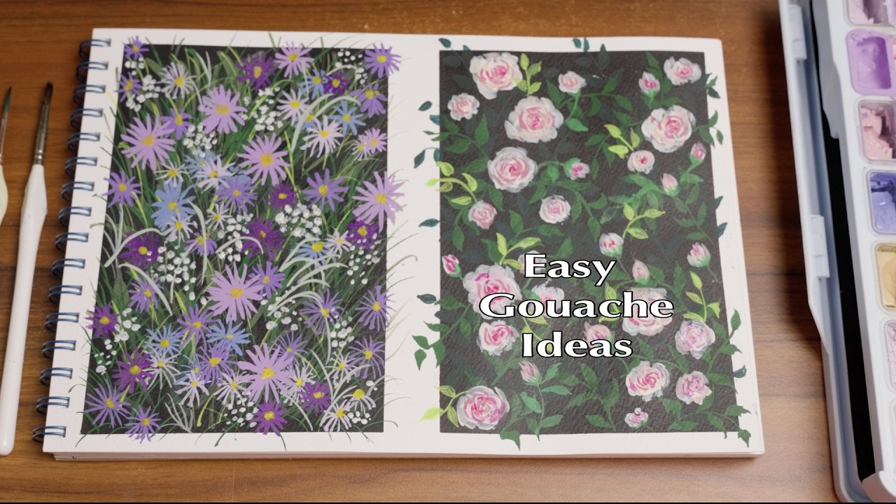 Easy Gouache Landscape Painting Ideas | How to painting landscape #art #painting #gouache