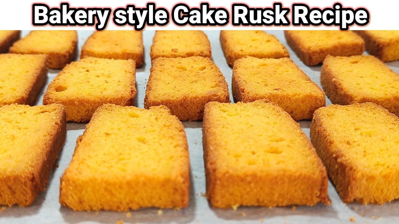 Bakery-Style Cake Rusk Recipe | Dry cake recipe | toast biscuits recipe