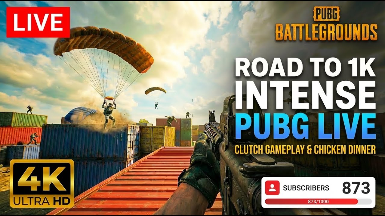 🔥 INTENSE PUBG LIVE – Road to 1K! | Rx 6700XT & Ryzen 5 5600x Live Georgopol Container Fights..