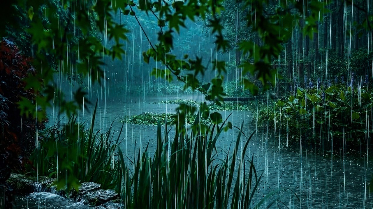 Ease Anxiety & Stress with Soft Rain on Forest Lake | Rain ASMR to Deep Sleep