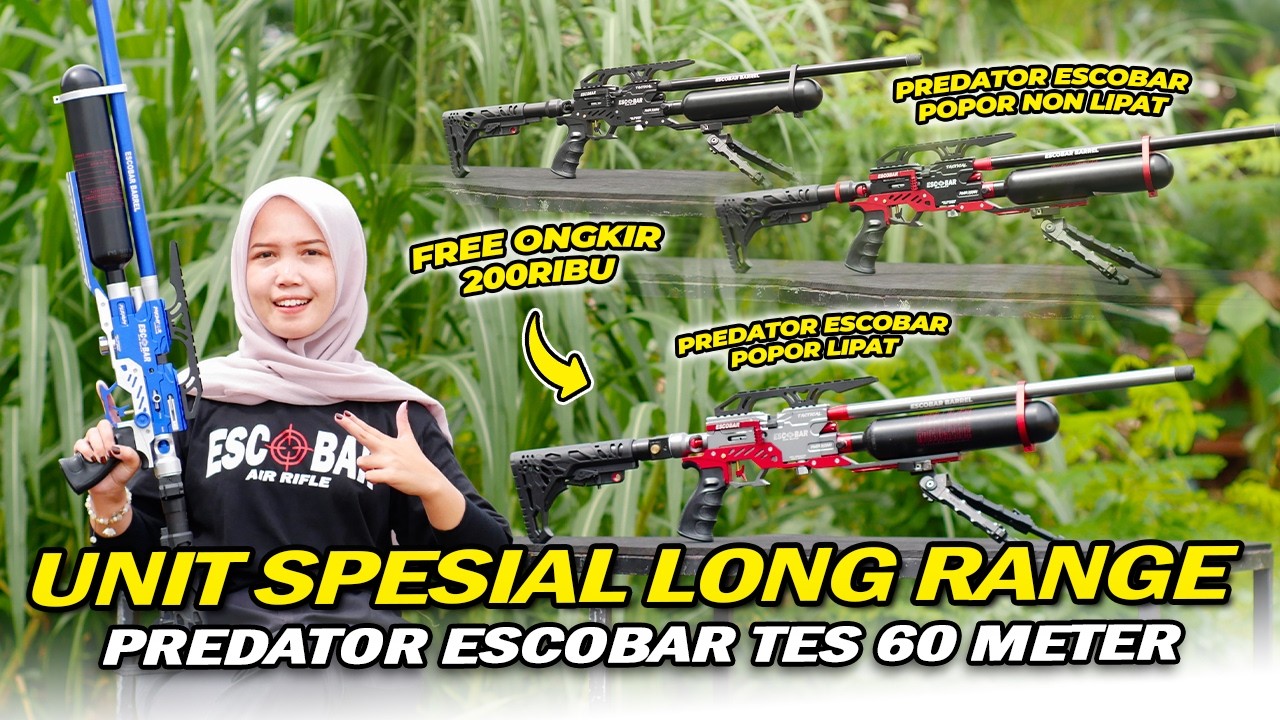 60 METER NITIK POLL‼ TES AKURASI PCP PREDATOR ESCOBAR AIR RIFLE TERBARU & HARGA SPESIAL RAMADHAN