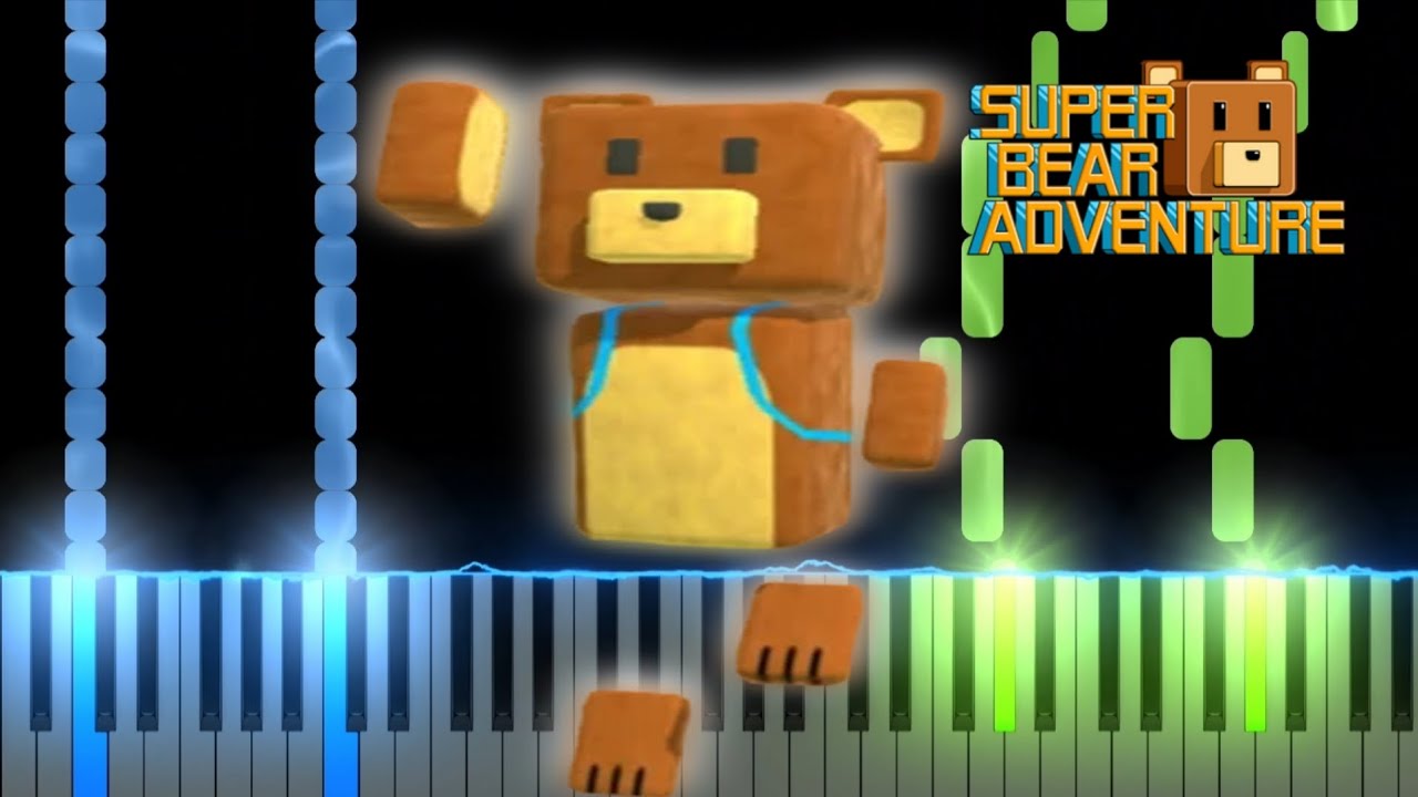 Super Bear Adventure - Bear Village (Piano Tutorial)