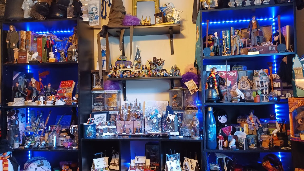 Full Harry Potter Shelf tour 🦁🦡🐍🦅