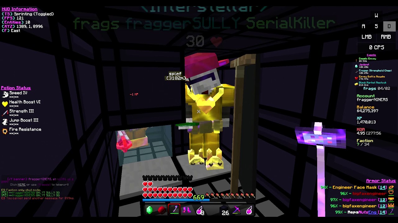 CosmicPvp Dungeon | trapping a guy who spent 100 dollars for his set