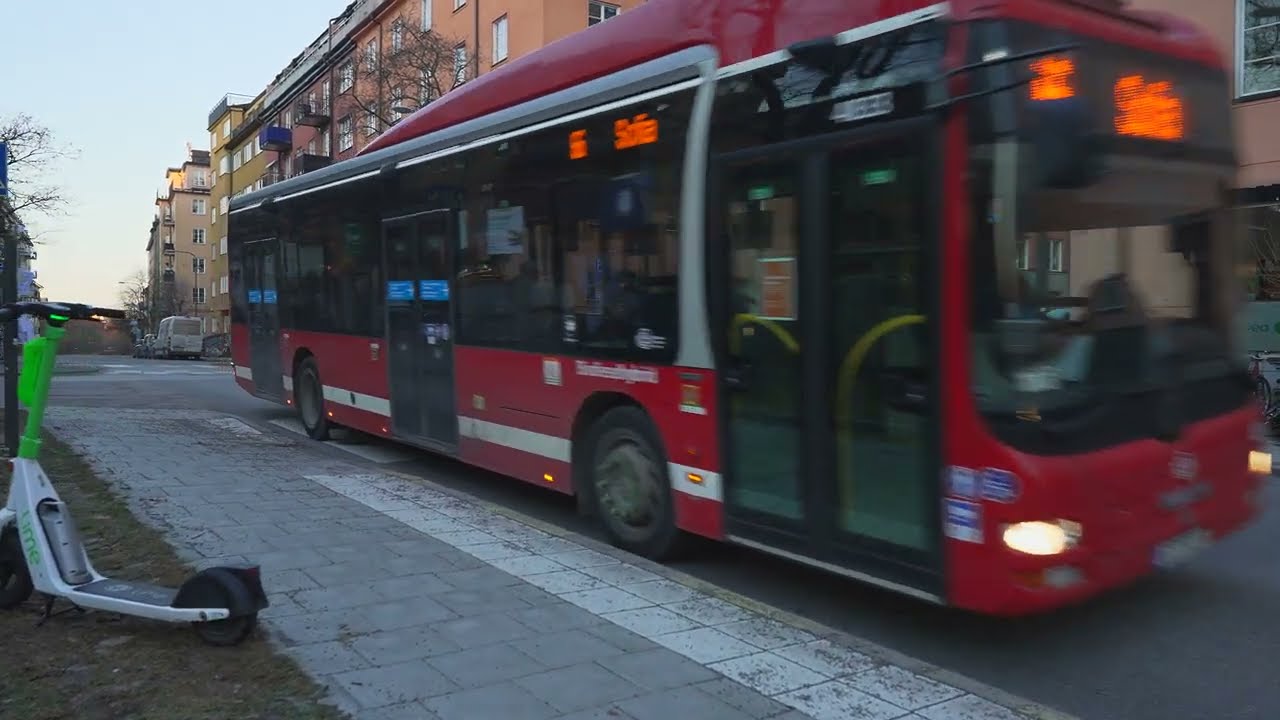 Sweden, Stockholm, bus 66 ride from Lindvallsplan to Nytorgsgatan