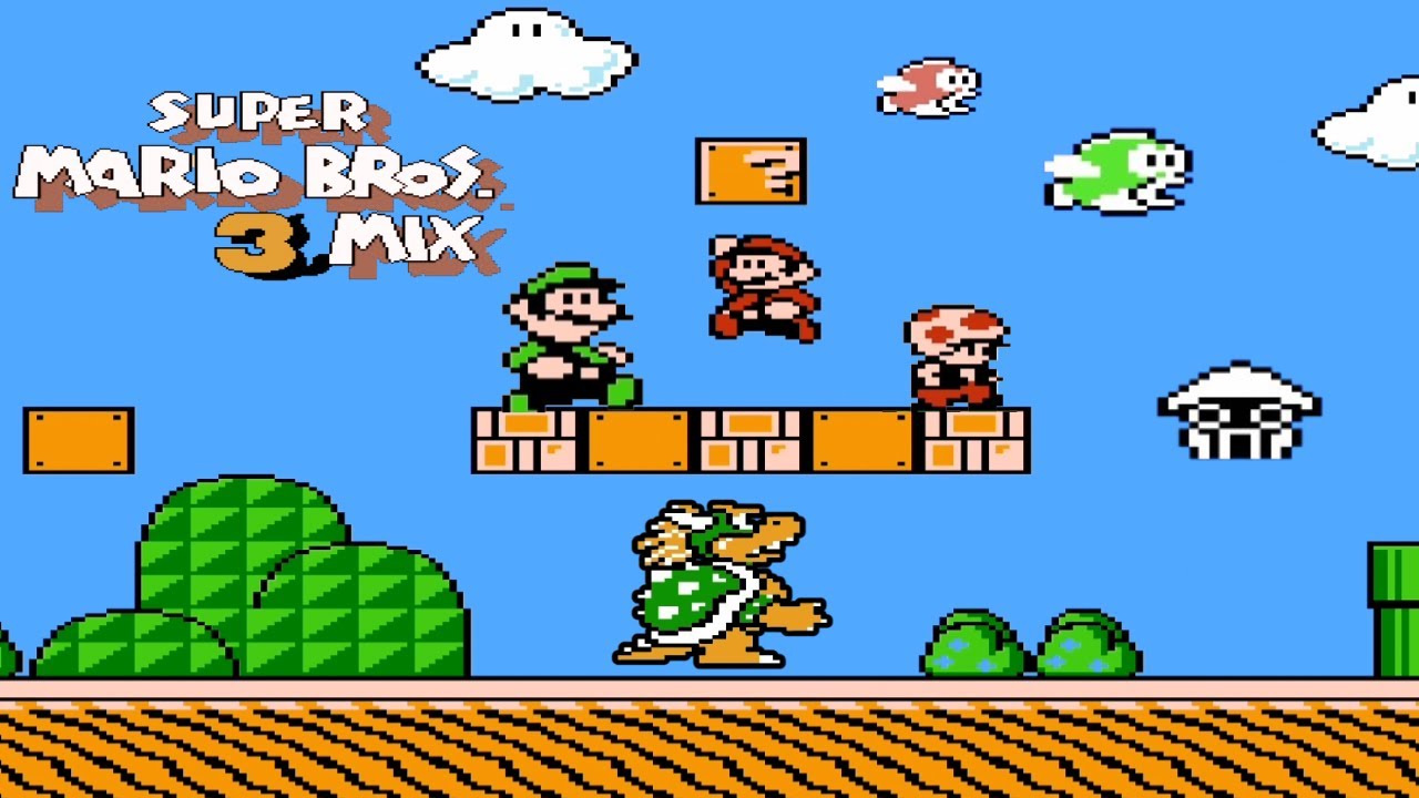 Mix World 1 Begins! Nes Super Mario Bros. 3 Mix Gameplay