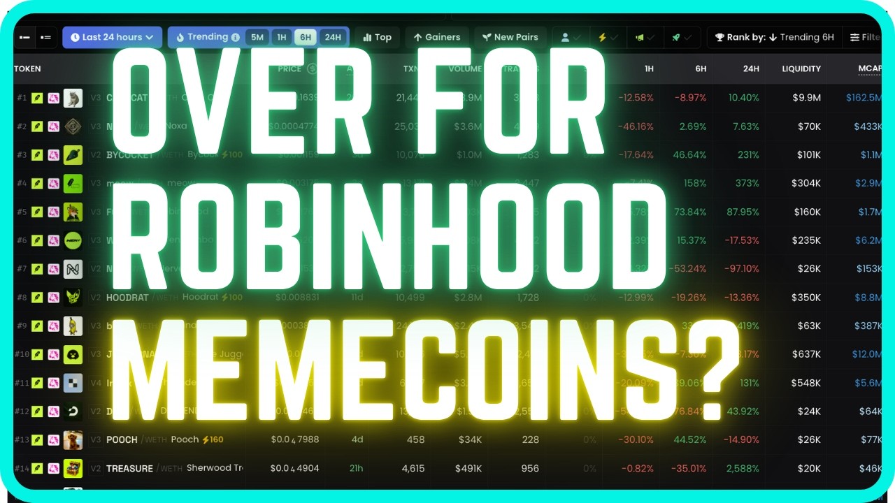 Почему мем-коины Robinhood обвалились [ВОТ что будет дальше]