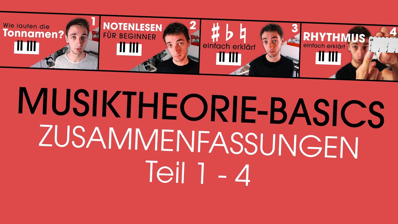 Musiktheorie Basics - Die Zusammenfassungen von Teil 1-4