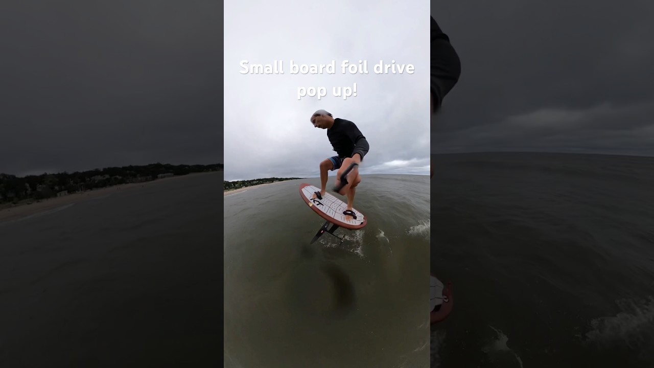 Small board with foot straps - Foil drive pop-up