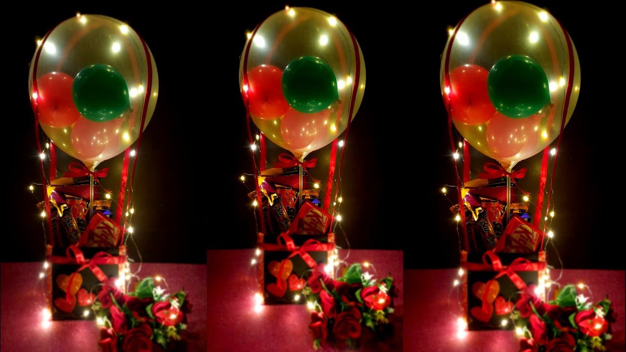 DIY Hot Air Balloon With Chocolate Bouquet | Tutorial Chocolate Bouquet | Easy Gift Idea | DIY Candy