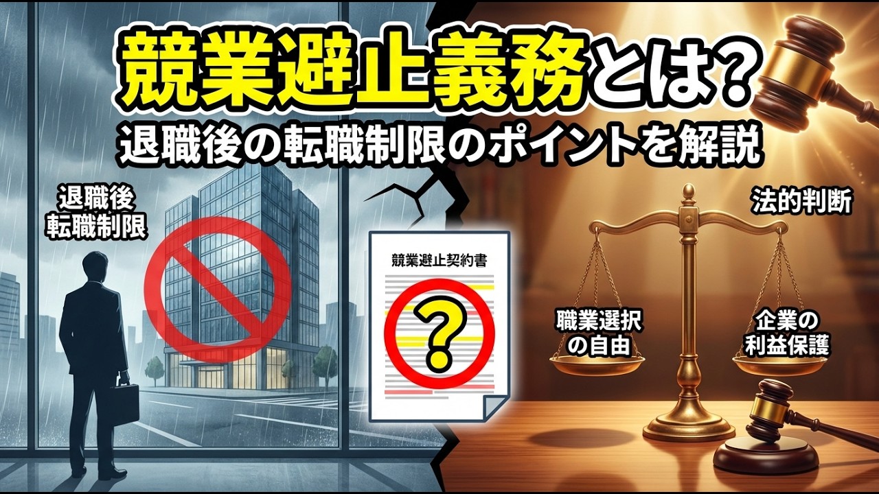 競業避止義務とは？退職後の転職制限のポイントを解説