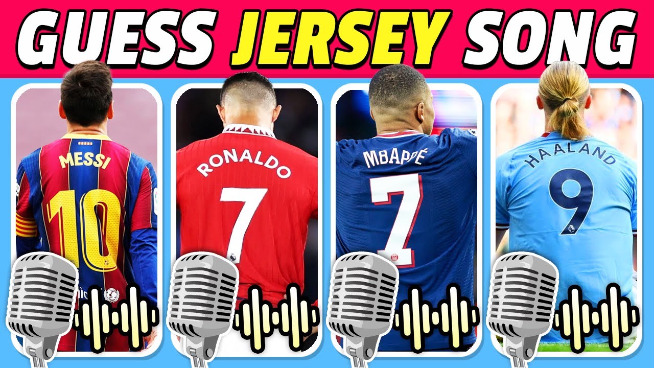 Guess the SONG and JERSEY of Football Player 👕🔊 Ronaldo, Messi, Mbappe, Haaland