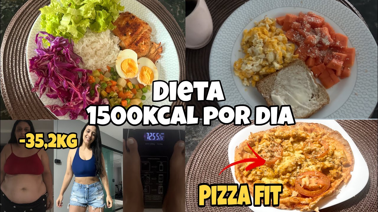 Diario da dieta | -35,2kg, déficit calórico dieta de 1500kcal por dia 🥗