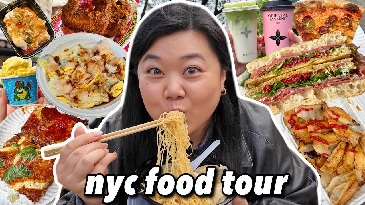 What to Eat in NEW YORK CITY! NYC Food Tour Part 1 (pizza, bagels, boba, ayce omakase & more)