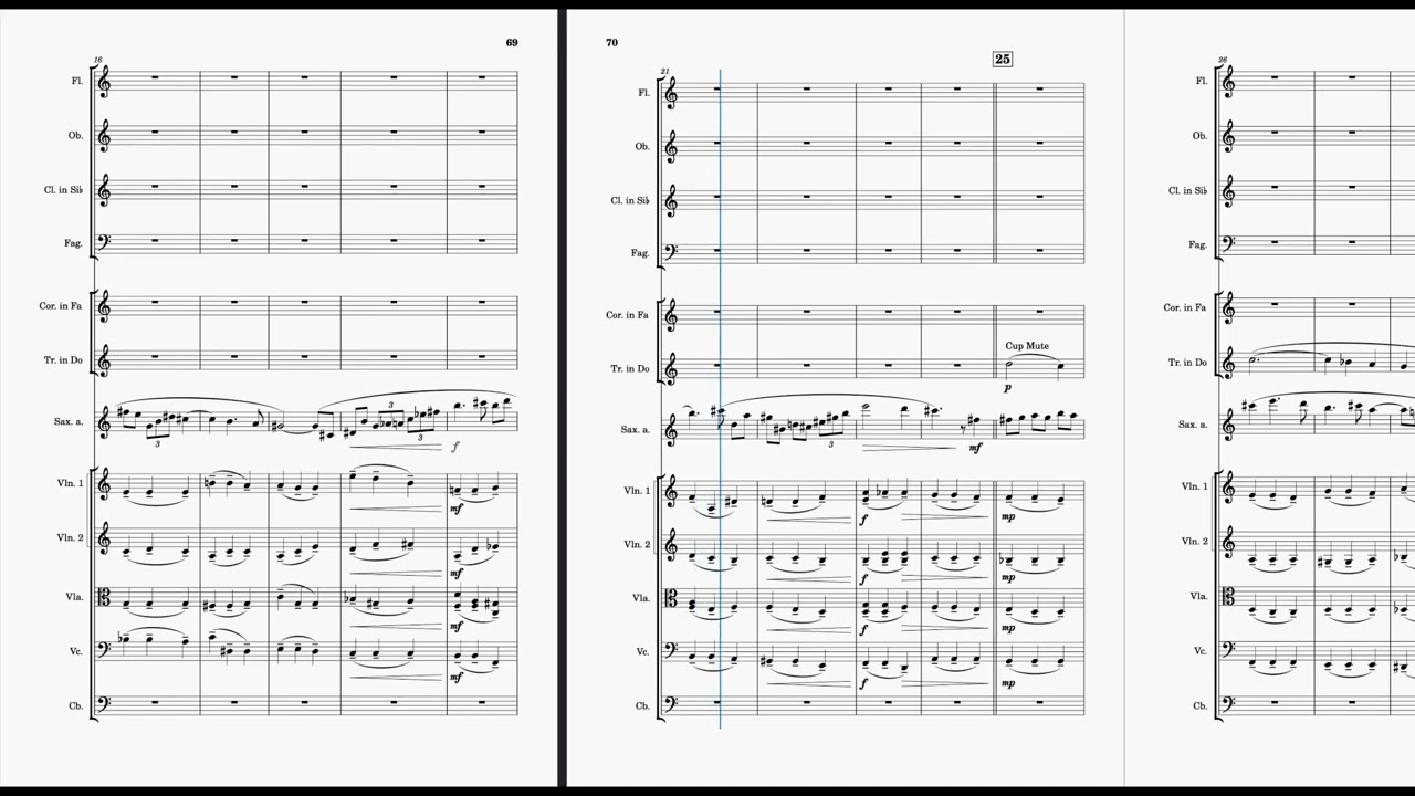Jacques Ibert – Concertino da Camera (Accompaniment Only) | Score Video | No Saxophone