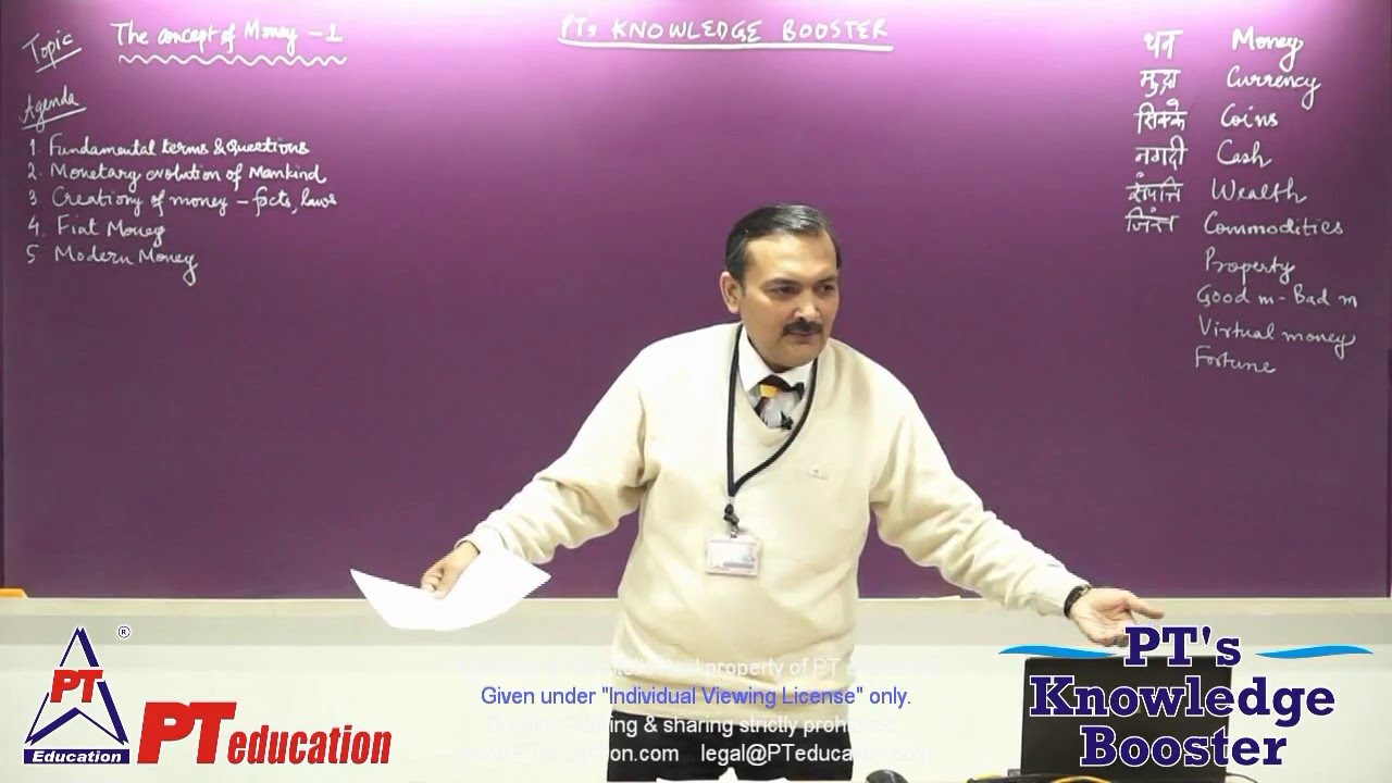 The concept of money - Part 1 - full session of 2.5 hrs - Sandeep Manudhane sir