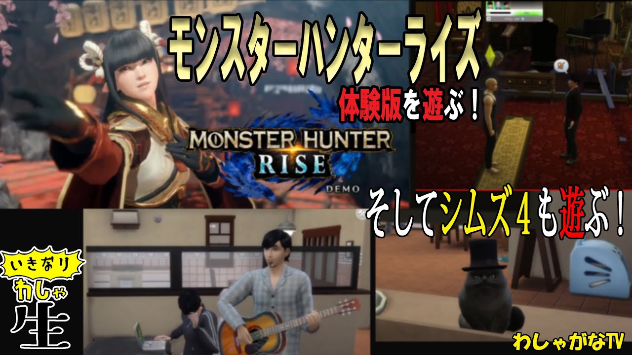 【モンハン】発売まで待ちきれず遊んでみた！そして恒例になってきたわしゃがなハウスの様子も少し【SIMS4】