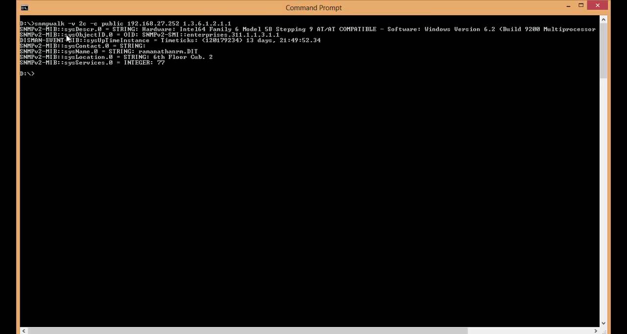 How to do snmpwalk on windows - SNMPv1, SNMPv2c, SNMPv3