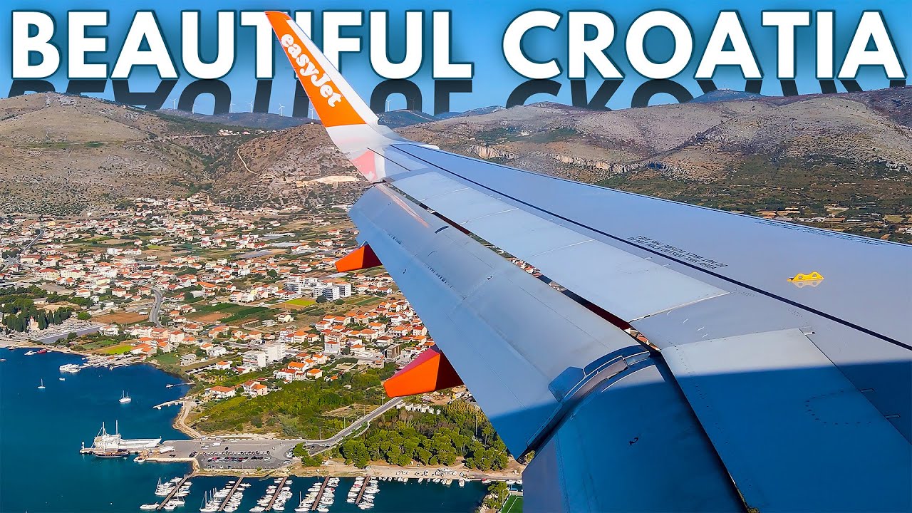 (4K) BEAUTIFUL Approach & Landing at Split Airport onboard easyJet Airbus A320neo
