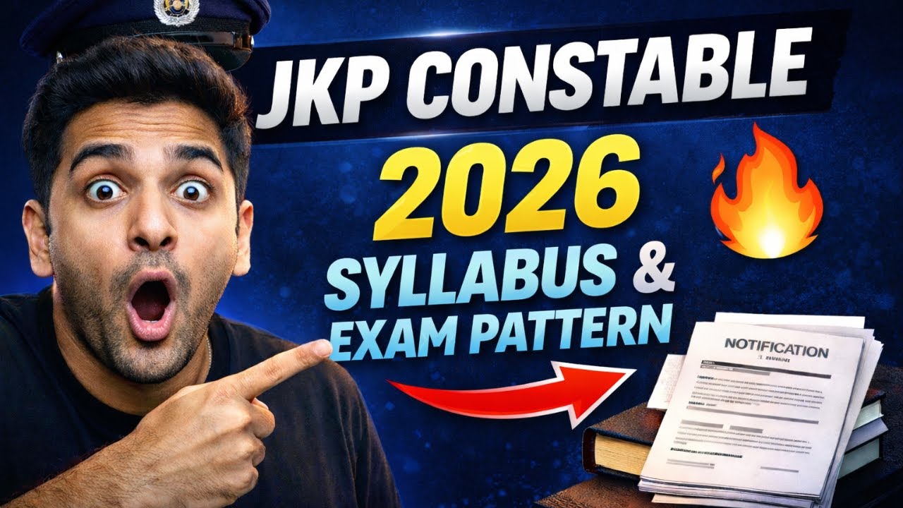 JKP Constable Syllabus 2025-26 🔥 | JKSSB New Notification | Full Exam Pattern & Topics
