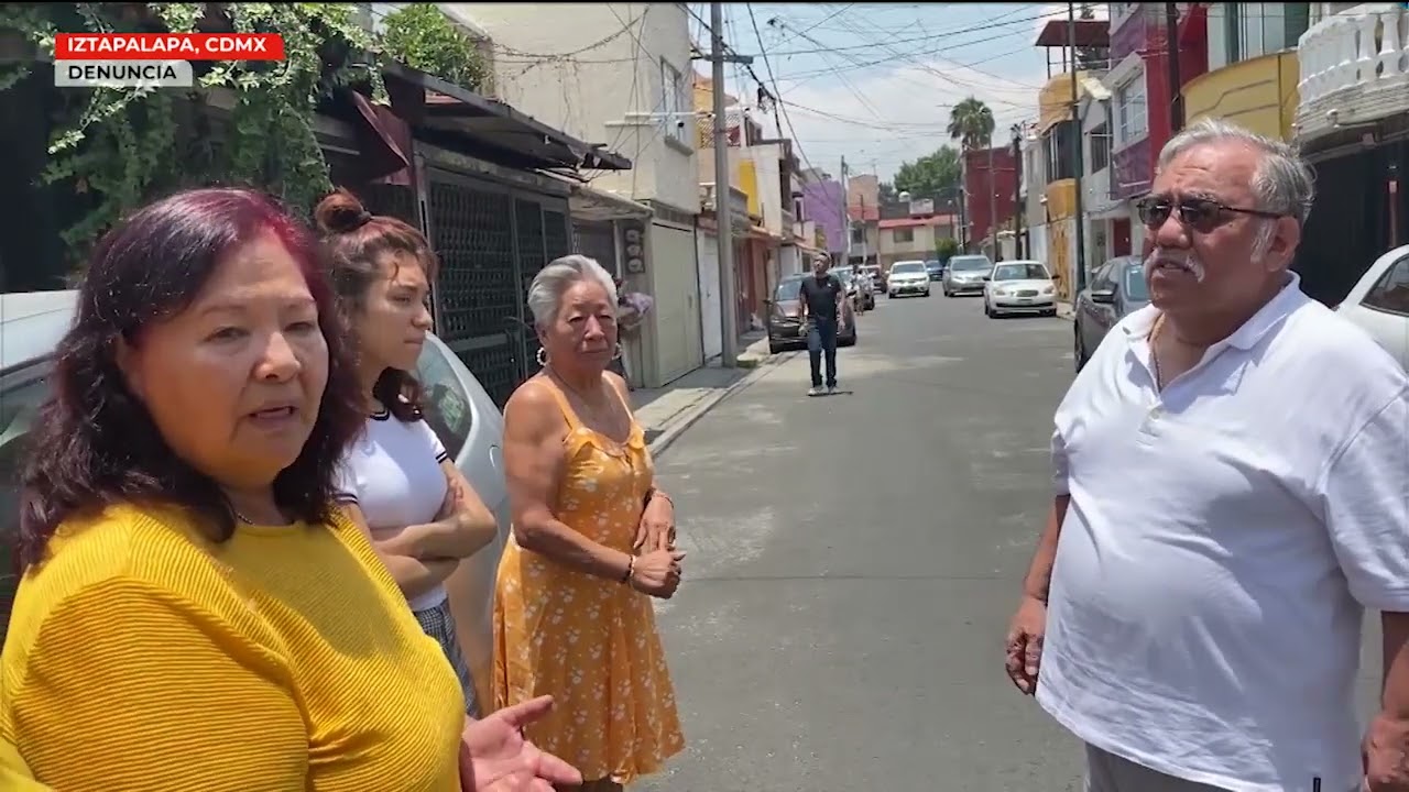 Vecinos de la Alcaldía Iztapalapa denuncian a vecino agresivo.