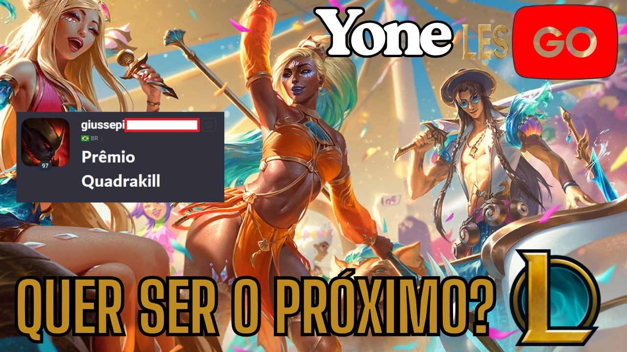 Premio Quadfrakill no League of Legends Jogador Giussepi Apelido impróprio com Yone