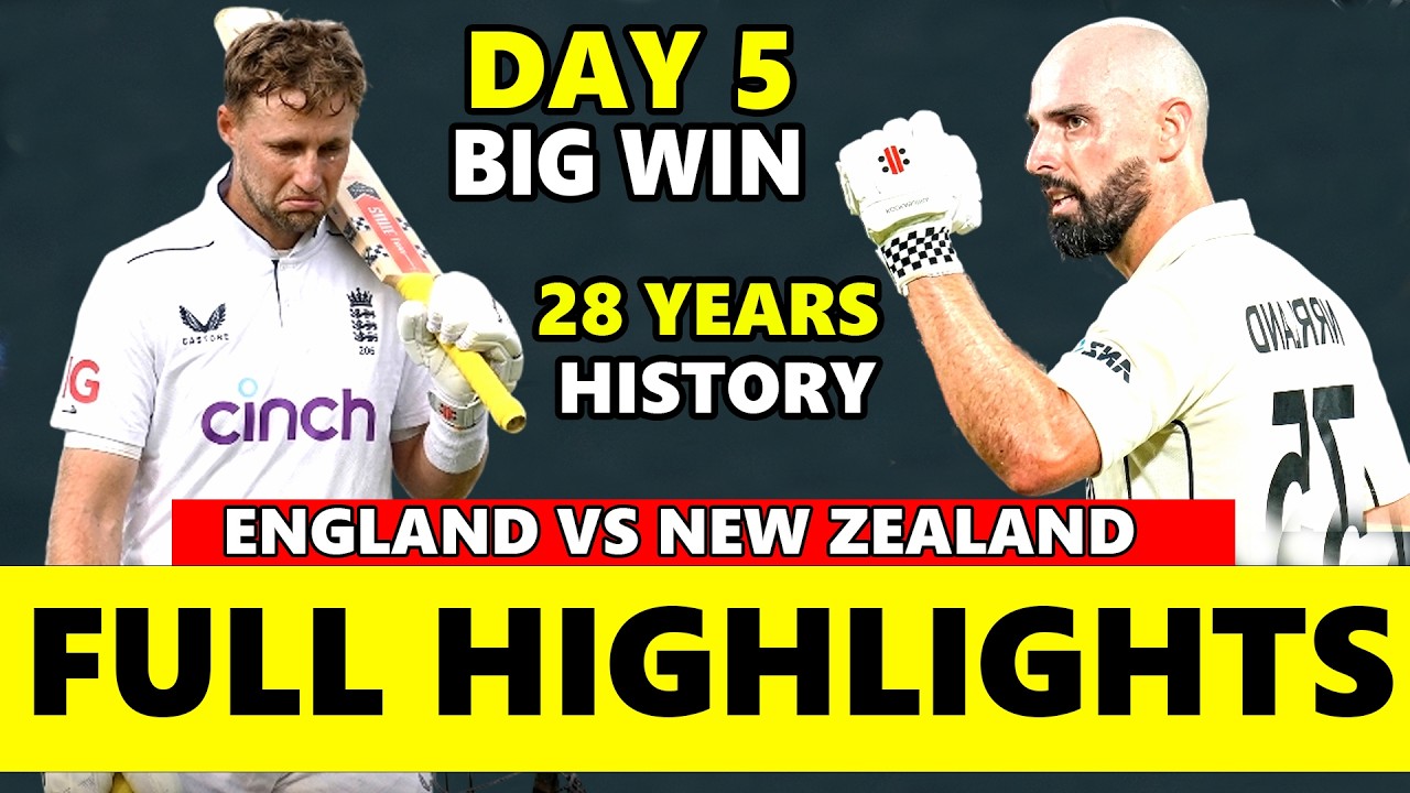 England vs New Zealand 3rd Test Match Day 5 Full Highlights 2026