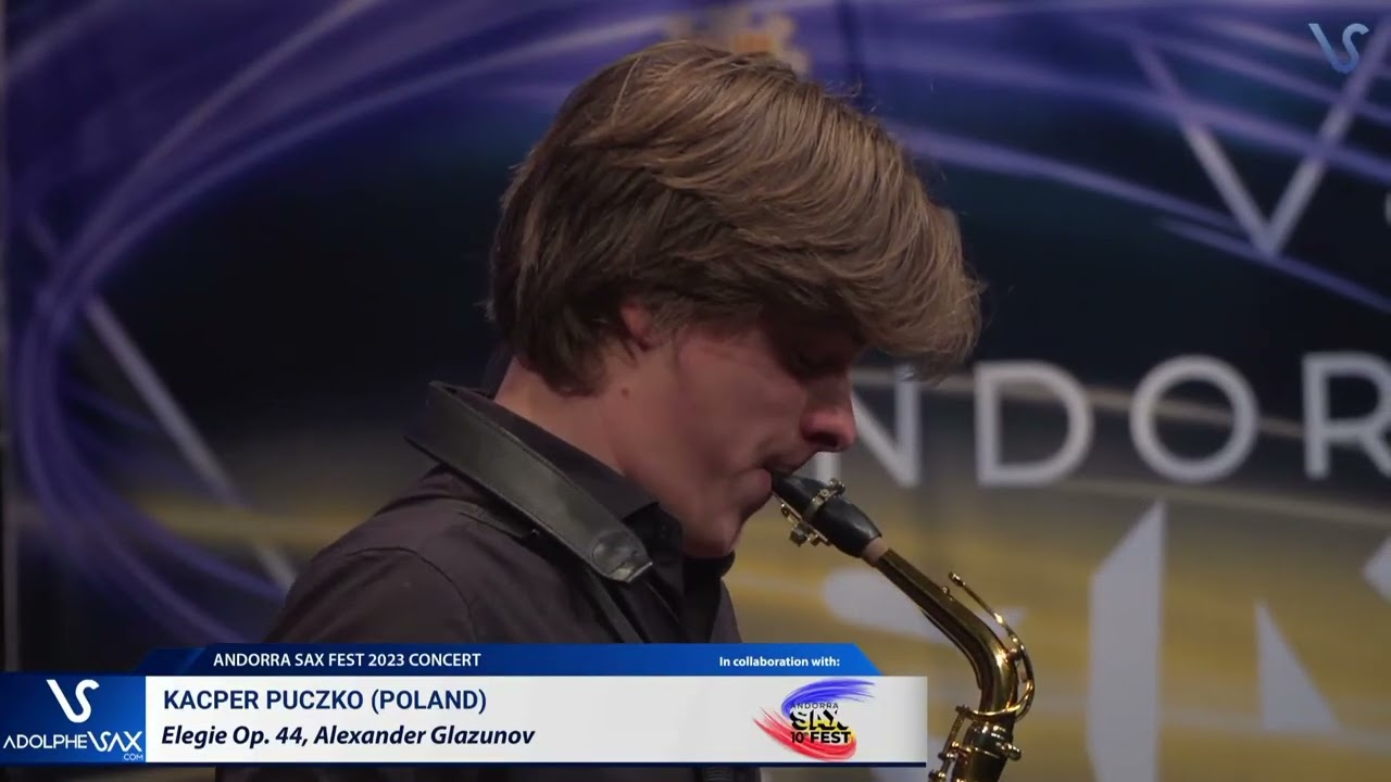 ANDORRA SAX FEST 2023: Kacper Puczo (Poland) plays Elegie Op. 44, Alexander Glazunov