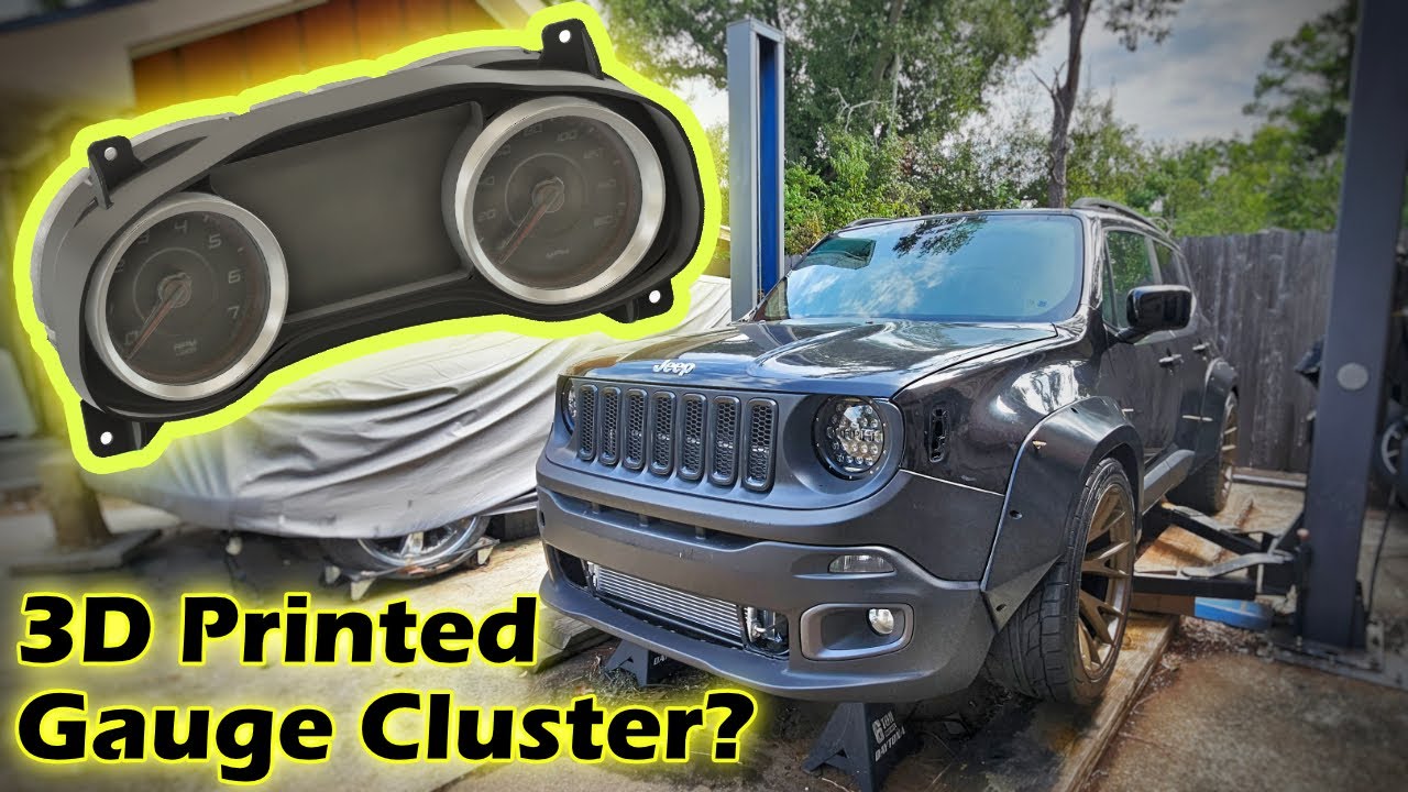 HEMI Swap Jeep Renegade pt. 26 3D Printed Gauge Cluster