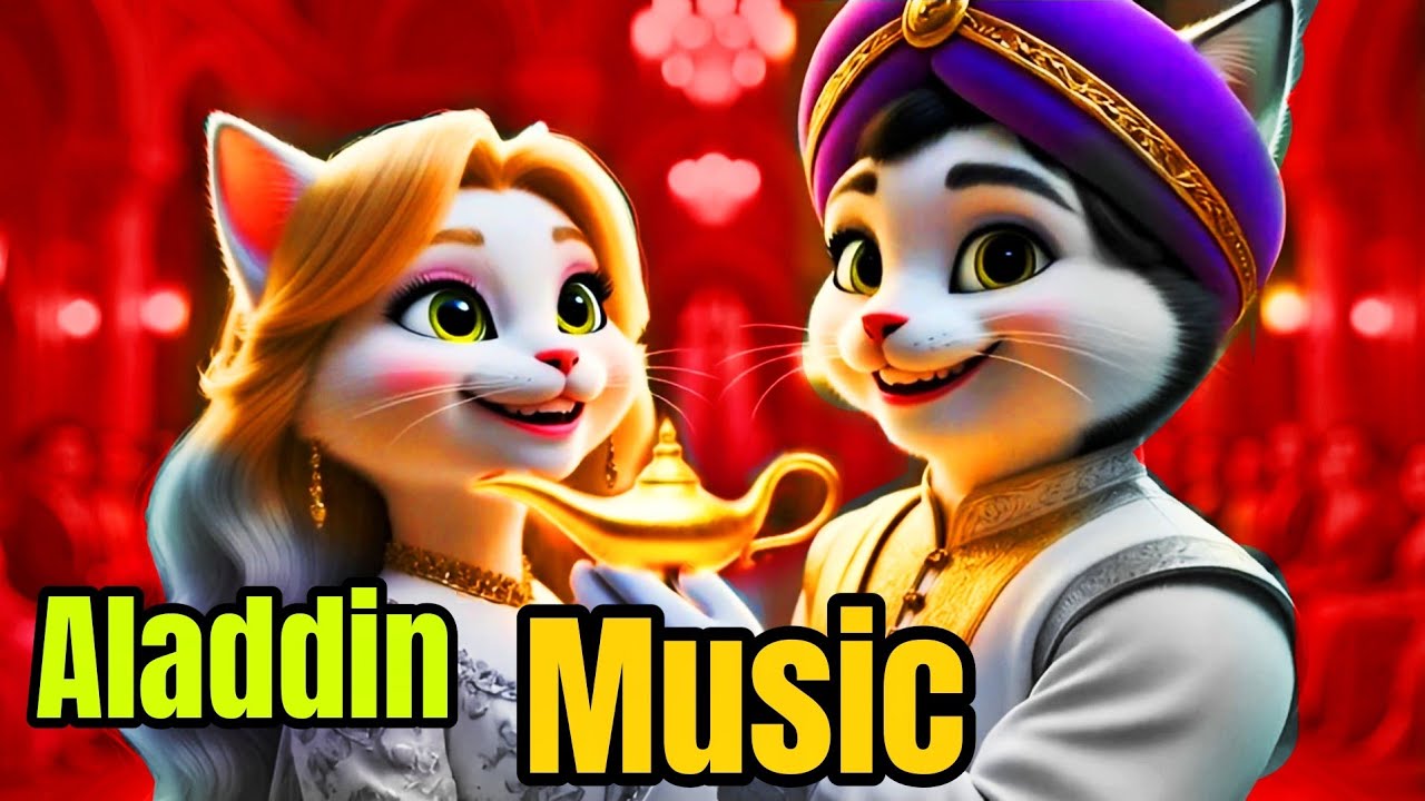 Aladdin who found the Magic Lamp_Cat Musical Animation:Aladdin Musical Story