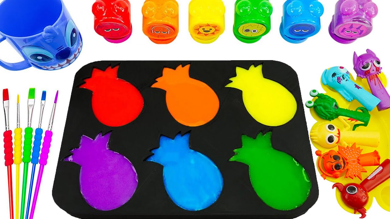 Satisfying Video Rainbow Mixing All Lollipop & Bottle From Rainbow Magic Candy & Cutting ASMR