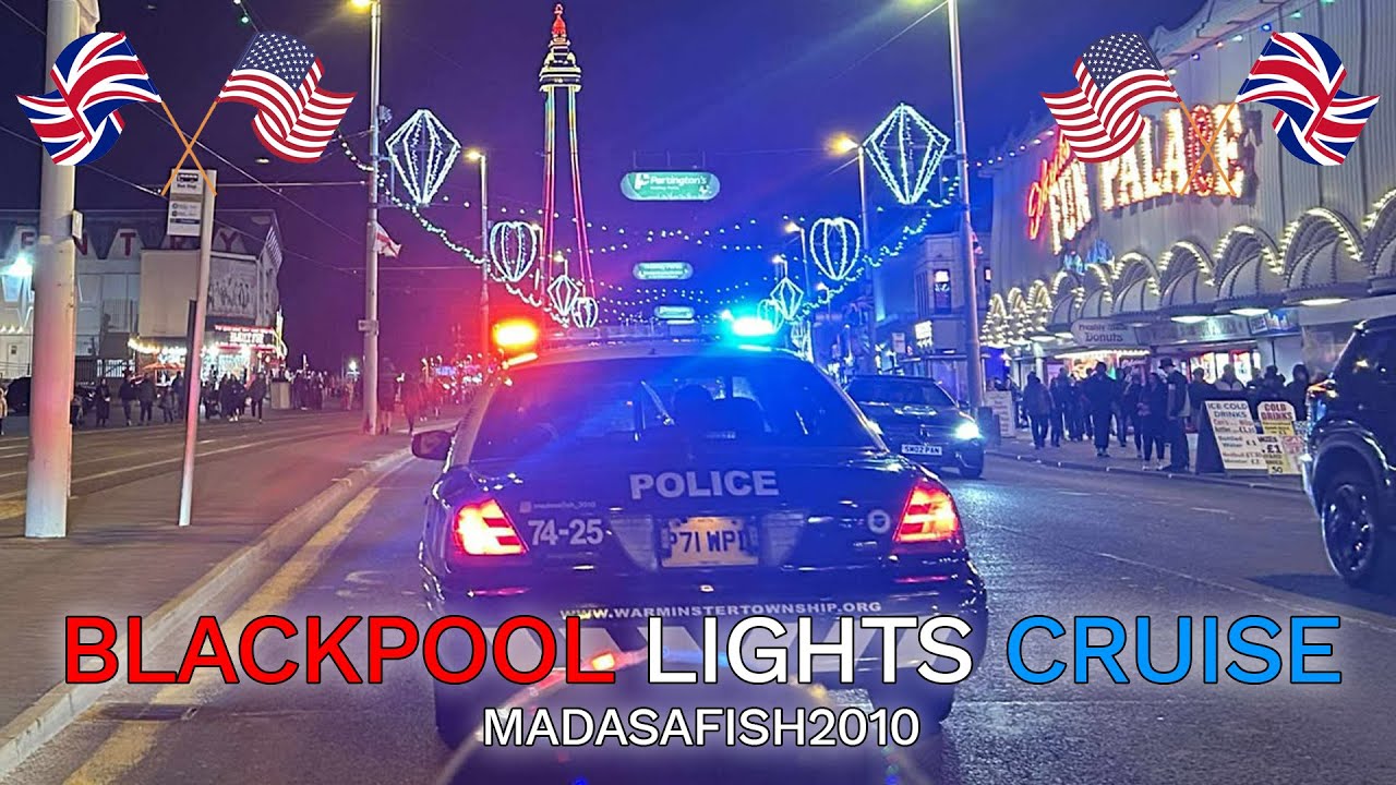 Blackpool Lights Cruise 2025 - (7) American Police Cars in the UK