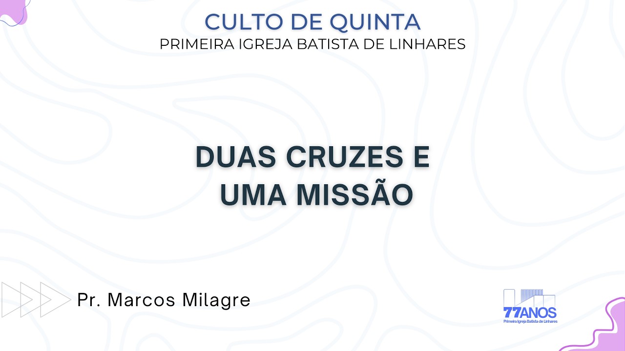 CULTO DA MANHÃ | 01/03/2026 | DUAS CRUZES E UMA MISSÃO