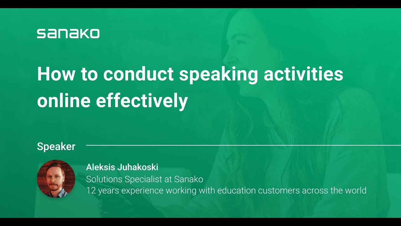 Webinar: How to conduct speaking activities online effectively