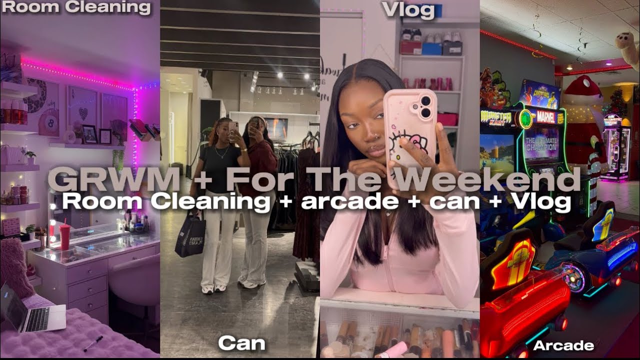 WEEKLY VLOG | room cleaning, arcade, family time, can & more…