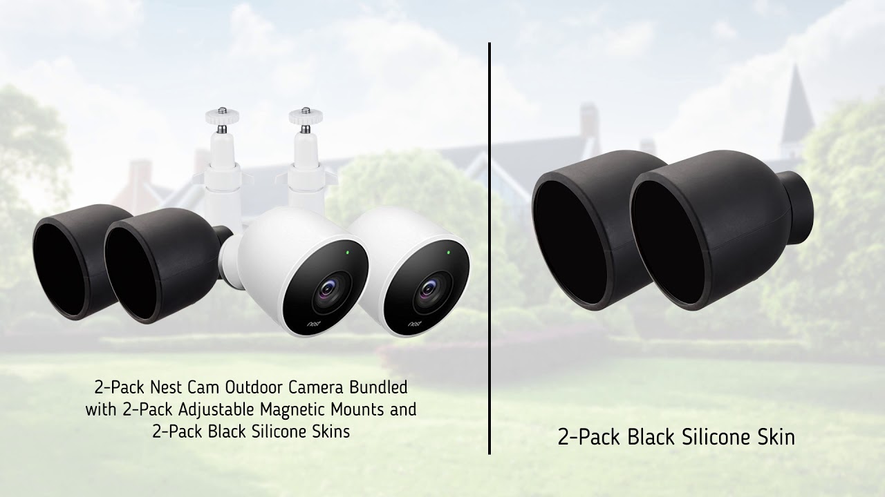 2-pack Nest Cam Outdoor with Metal Mount and Skin | Wasserstein