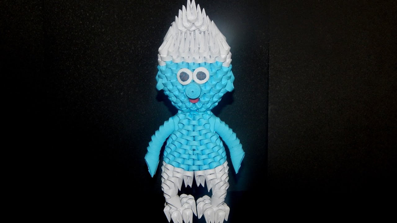 3D Origami Smurf tutorial | DIY paper Smurf