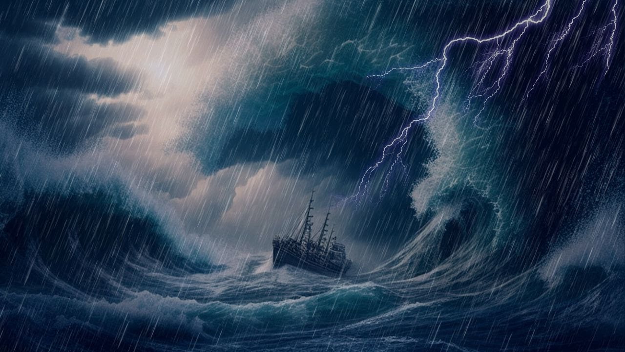 Sonido De Lluvia y Tormenta En El Mar  | Deje que su Estr&eacute;s se Desvanezca