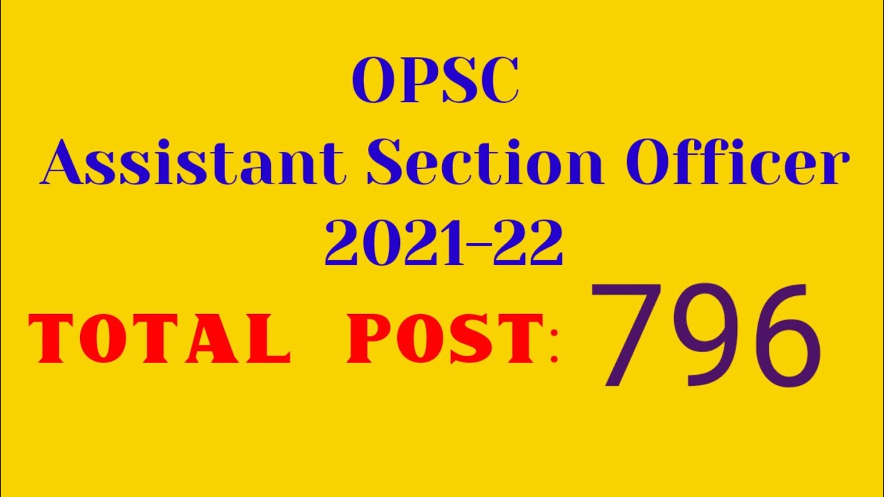Assistant Section Officer 2021-22 || #ASO#OPSC